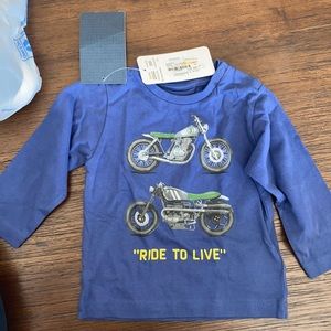 Boys long sleeve motorcycle shirt